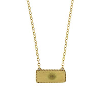 Amali 18K Yellow Gold Rectangular Opalized Wood Necklace