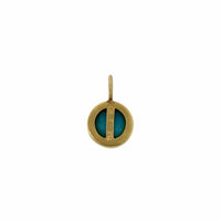 18K Yellow Gold Bezel Set Sleeping Beauty Turquoise Pendant