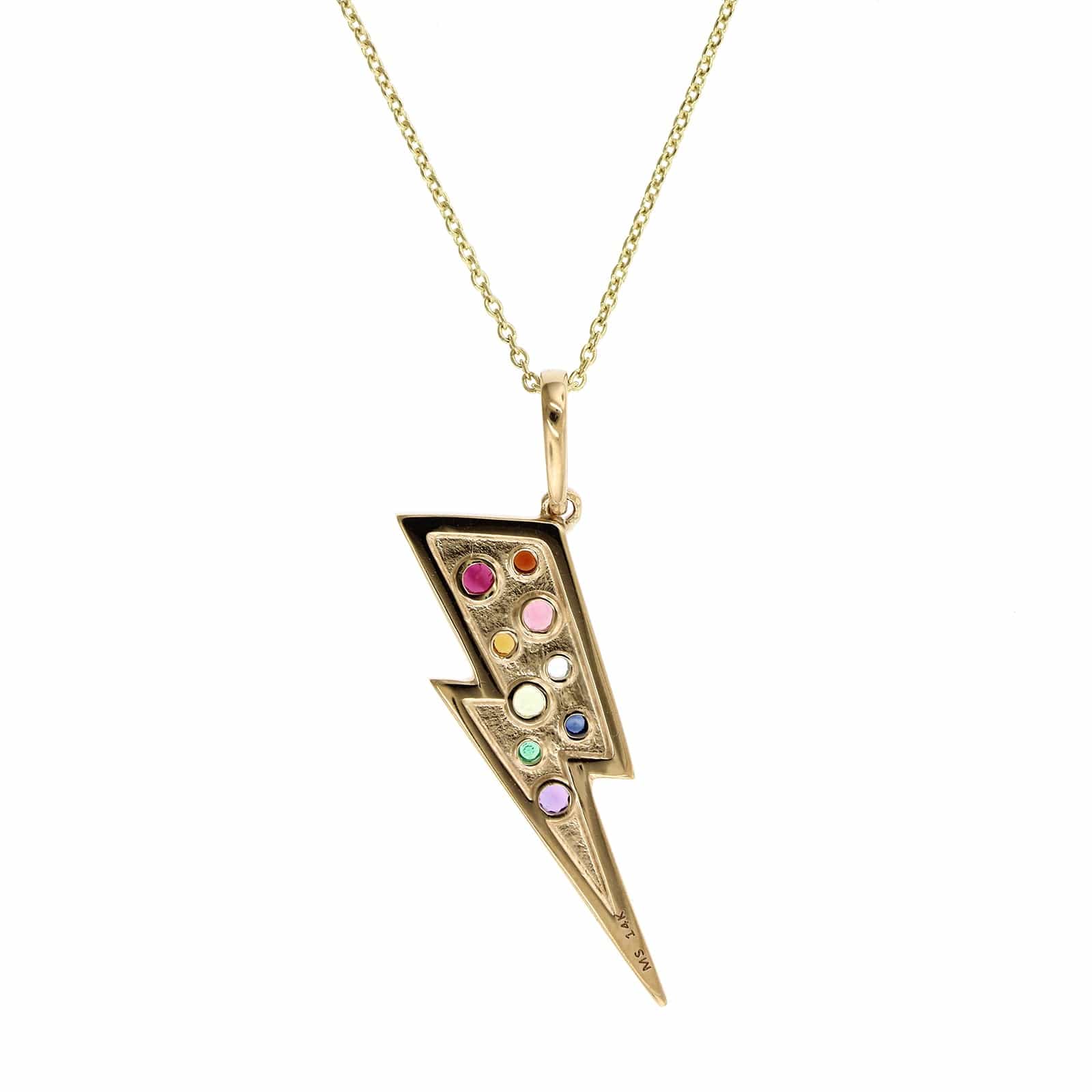 Ophelia Rainbow Lightning Bolt Necklace