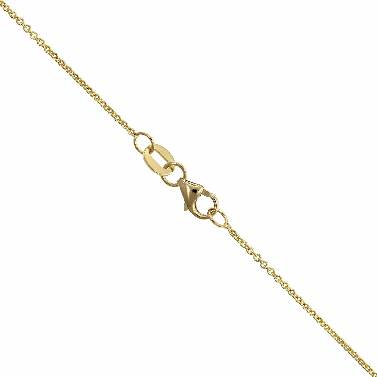 18K Yellow Gold Pink Tourmaline Diamond Halo Pendant