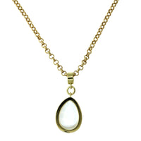 18K Yellow Gold Pear Shape Moonstone Pendant