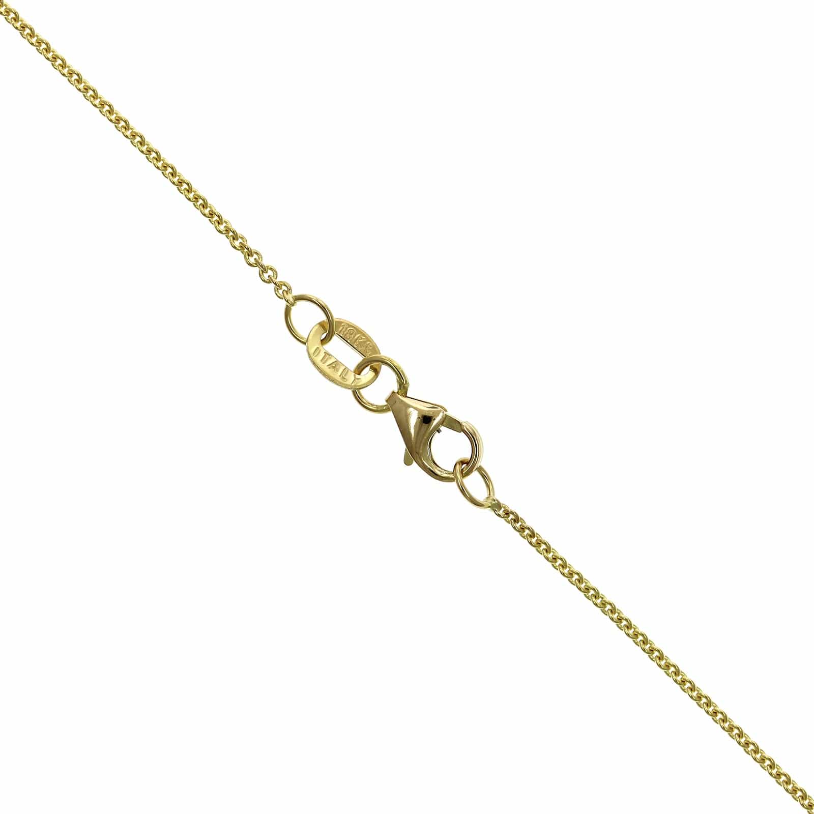 18K Yellow Gold Mexican Fire Opal Diamond Halo Necklace
