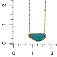 18K Yellow Gold Arizona Turquoise Stella Necklace, 18k yellow gold, Long's Jewelers
