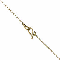 18K Yellow Gold Labradorite Chiclet Pedant