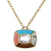 Emily P. Wheeler 18K Yellow Gold Patchwork Multi Stone Pendant
