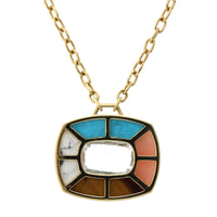 Emily P. Wheeler 18K Yellow Gold Patchwork Multi Stone Pendant