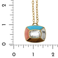 Emily P. Wheeler 18K Yellow Gold Patchwork Multi Stone Pendant
