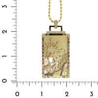 Sorellina 18K Yellow Gold L'Imperatrice Tarot Card Pendant