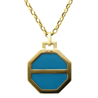 18K Yellow Gold Octagonal Sole Pendant