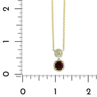 18K Yellow Gold Spinel and Diamond Necklace, 18k yellow gold, Long's Jewelers