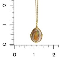 18K Yellow Gold Mexican Opal Pendant, Long's Jewelers