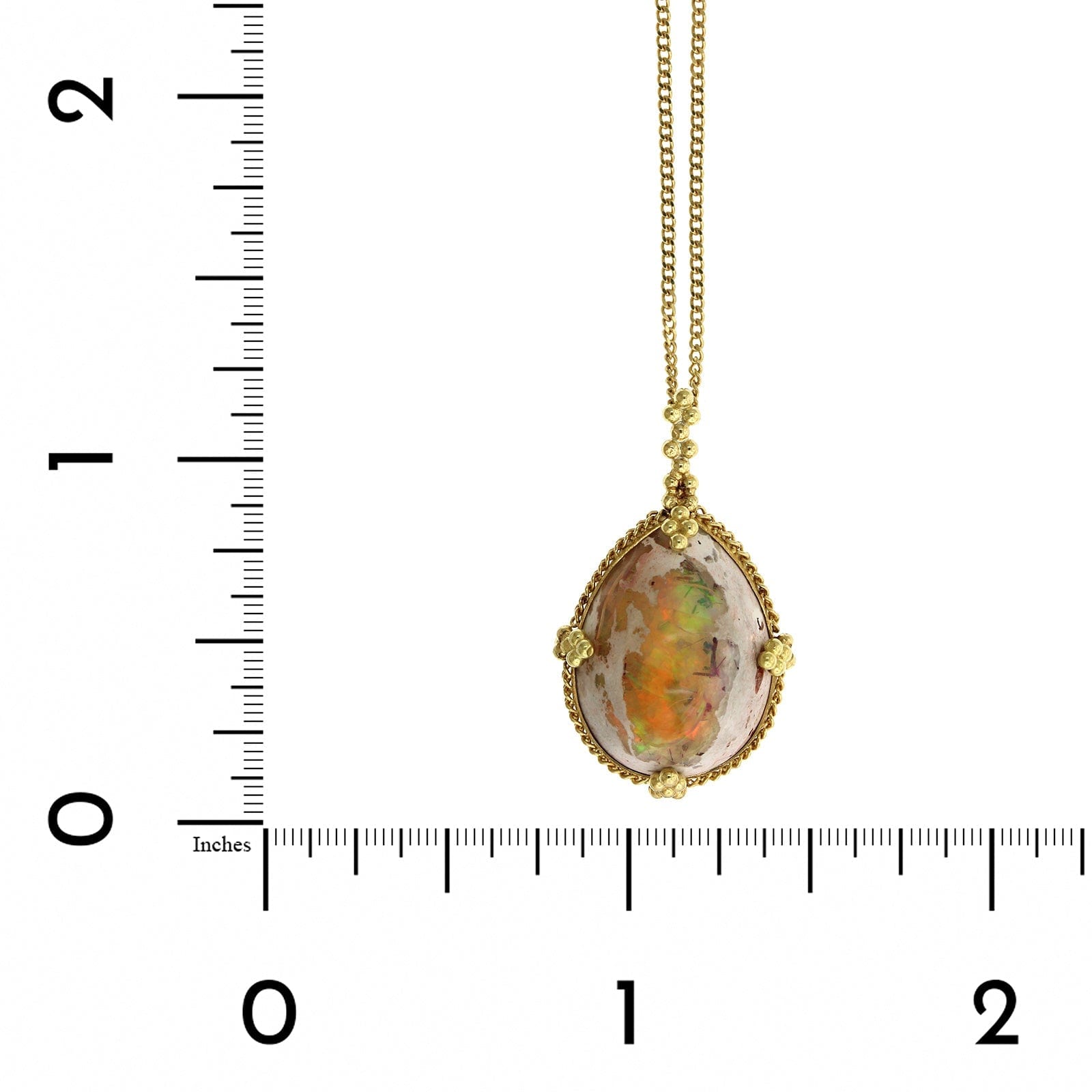 18K Yellow Gold Mexican Opal Pendant, Long's Jewelers