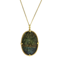 18K Yellow Gold Labradorite Pendant, Long's Jewelers