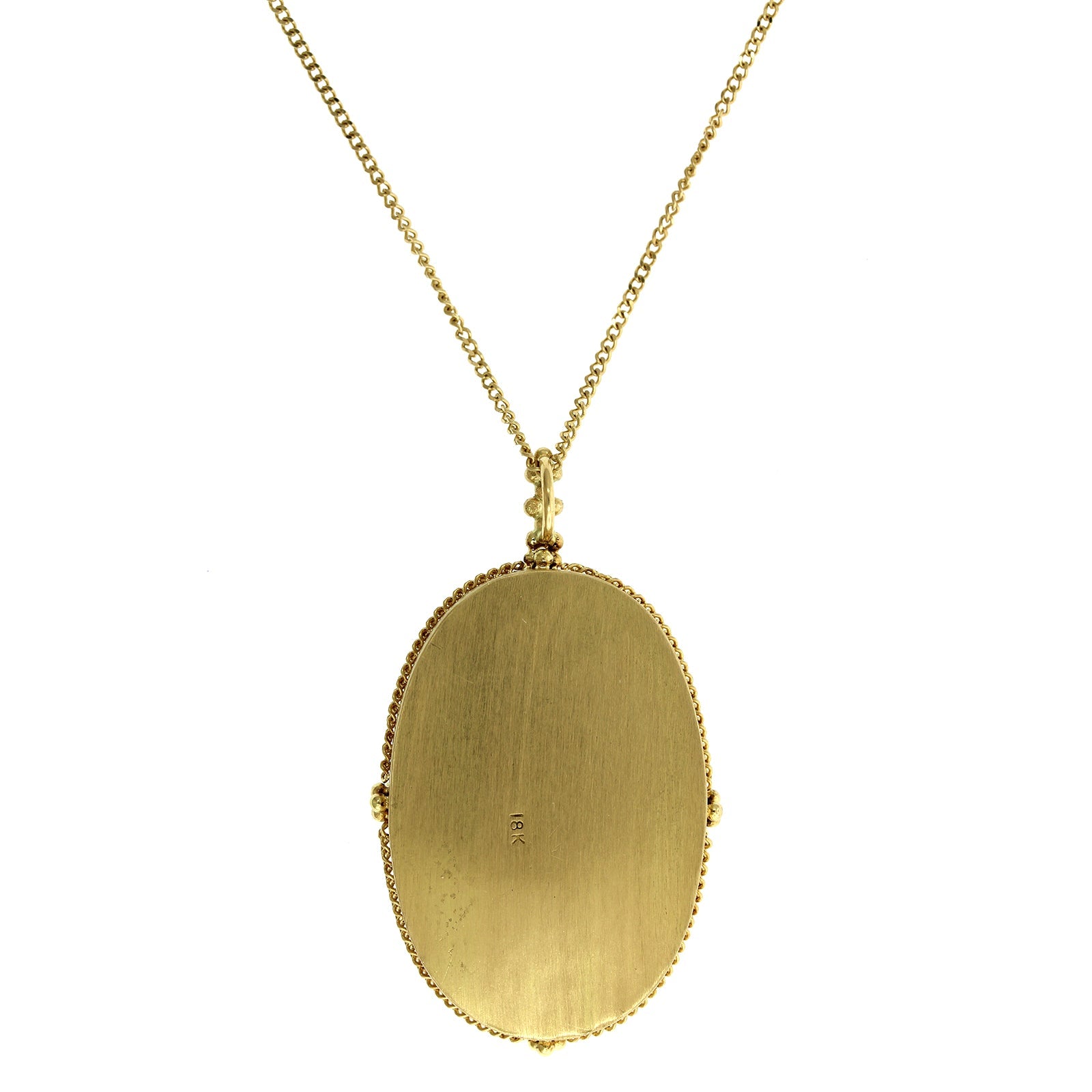 18K Yellow Gold Labradorite Pendant, Long's Jewelers