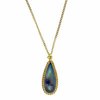 18K Yellow Gold Moonstone Pendant, Long's Jewelers