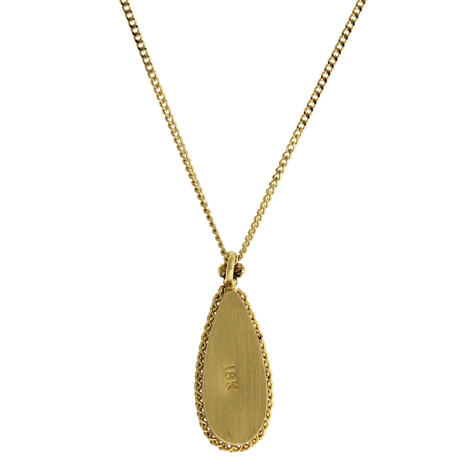 18K Yellow Gold Moonstone Pendant, Long's Jewelers