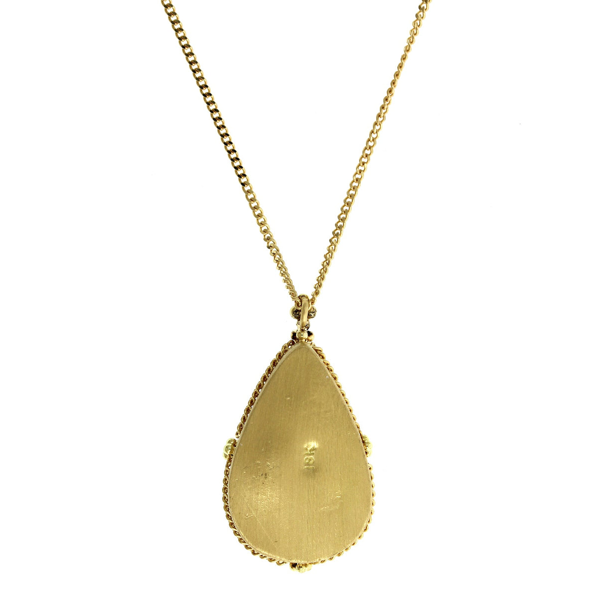 18K Yellow Gold Moonstone Pendant, Long's Jewelers