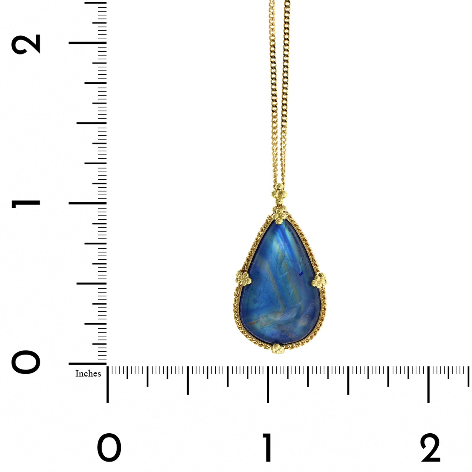18K Yellow Gold Moonstone Pendant, Long's Jewelers