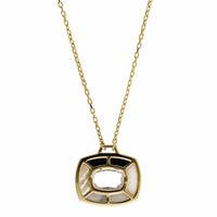 18K Yellow Gold Patchwork Multi Stone Pendant