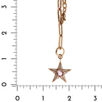 20K Rose Gold Morganite Diamond Star Pendant