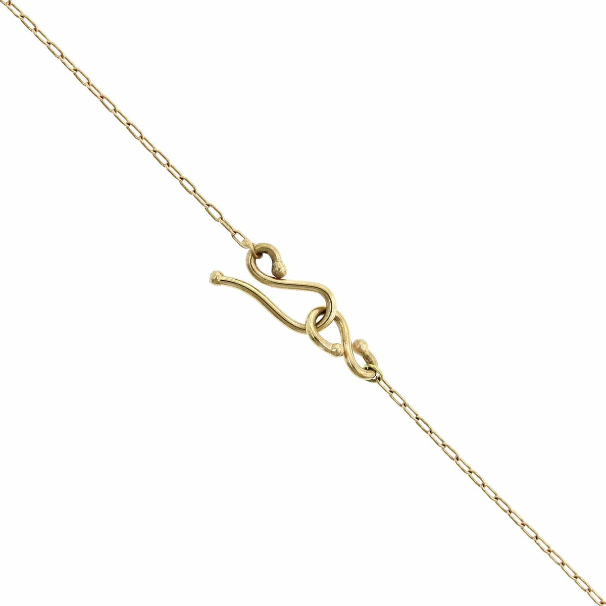 14K Yellow Gold Rose Quartz Etruscan Bead Pendant