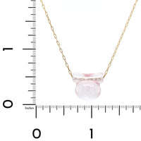 14K Yellow Gold Rose Quartz Etruscan Bead Pendant
