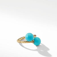Bypass Ring with Turquoise in 18K Gold