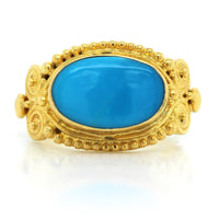 18K Yellow Gold Turquoise Ring
