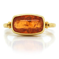 18K Yellow Gold Garnet Ring