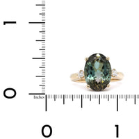 14K Yellow Gold Tri Color Tourmaline Ring