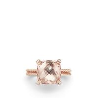 Chatelaine® Ring with Morganite and Diamonds in 18K Rose Gold