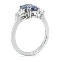 Platinum Grey Spinel and Diamond Ring