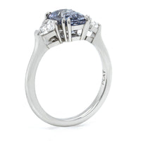 Platinum Grey Spinel and Diamond Ring