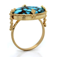 Amali 18K Yellow Gold Oval Turquoise Ring
