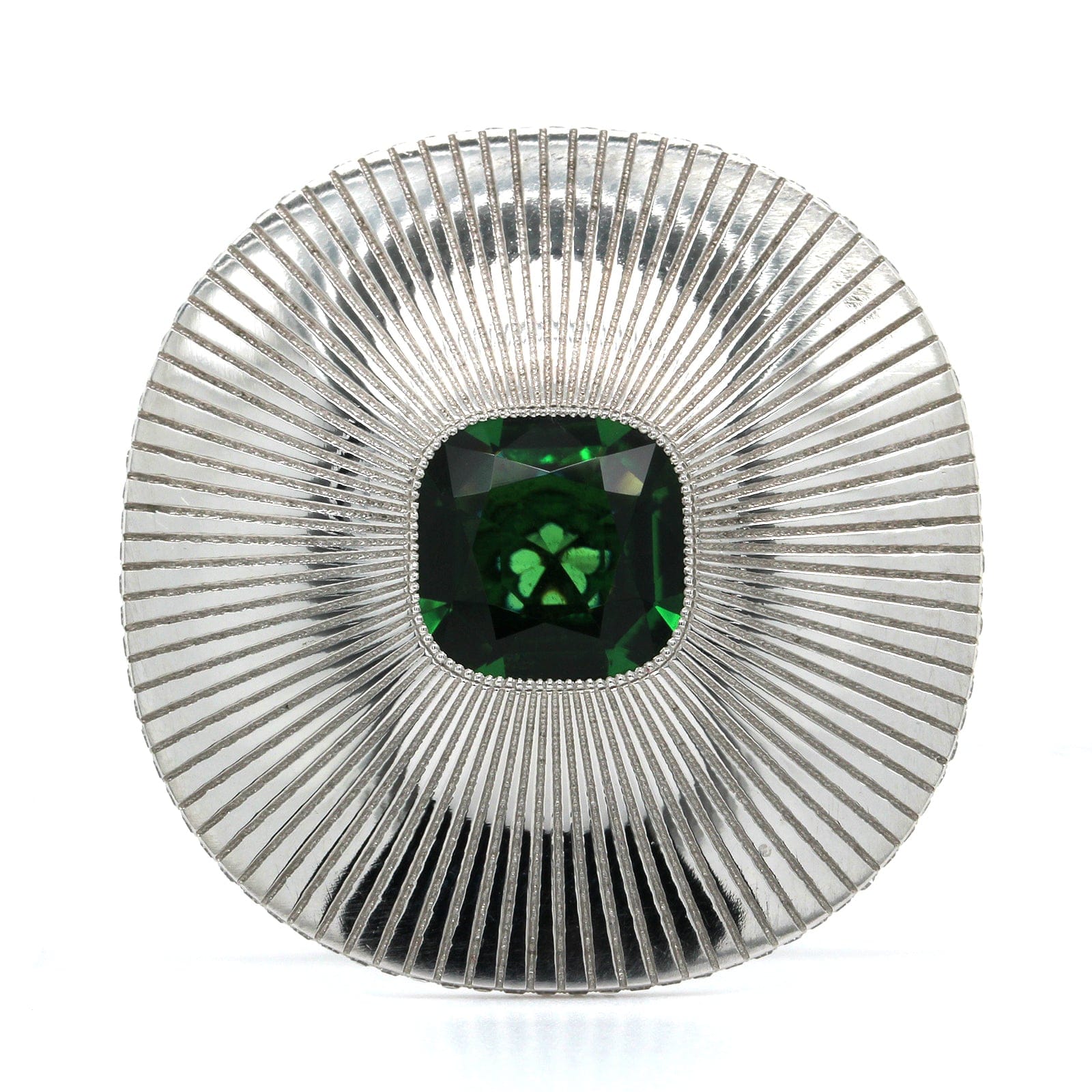 Eclat Jewels 18K White Gold Chrome Tourmaline Disc Ring