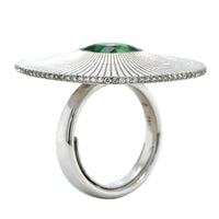 Eclat Jewels 18K White Gold Chrome Tourmaline Disc Ring