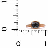 18K Rose Gold Cushion Cut Grey Spinel Ring