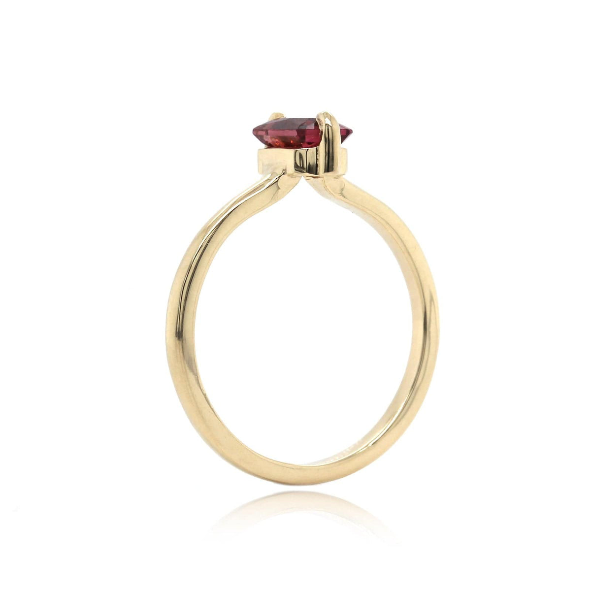 14K Yellow Gold Pink Tourmaline Ring