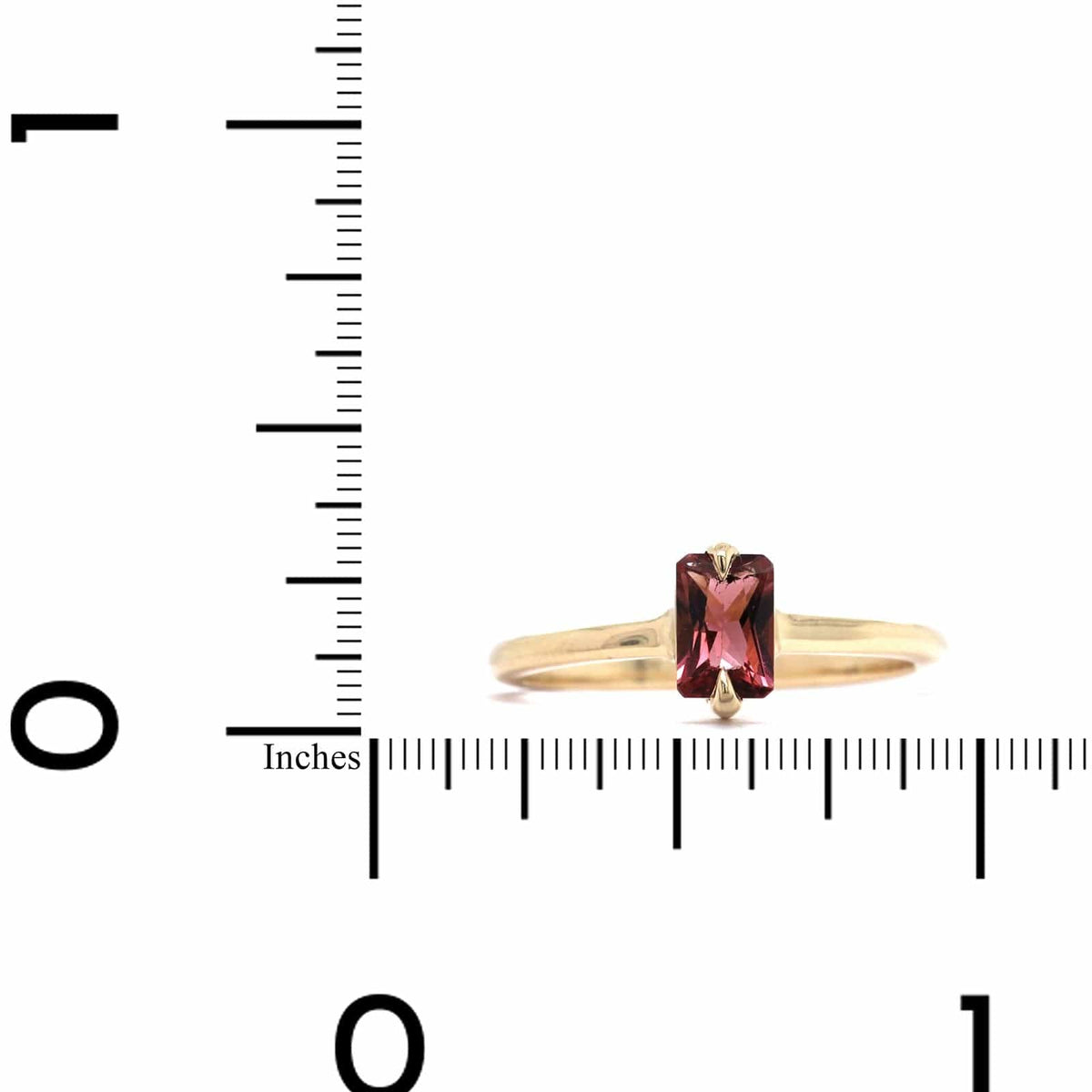 14K Yellow Gold Pink Tourmaline Ring