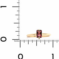 14K Yellow Gold Pink Tourmaline Ring