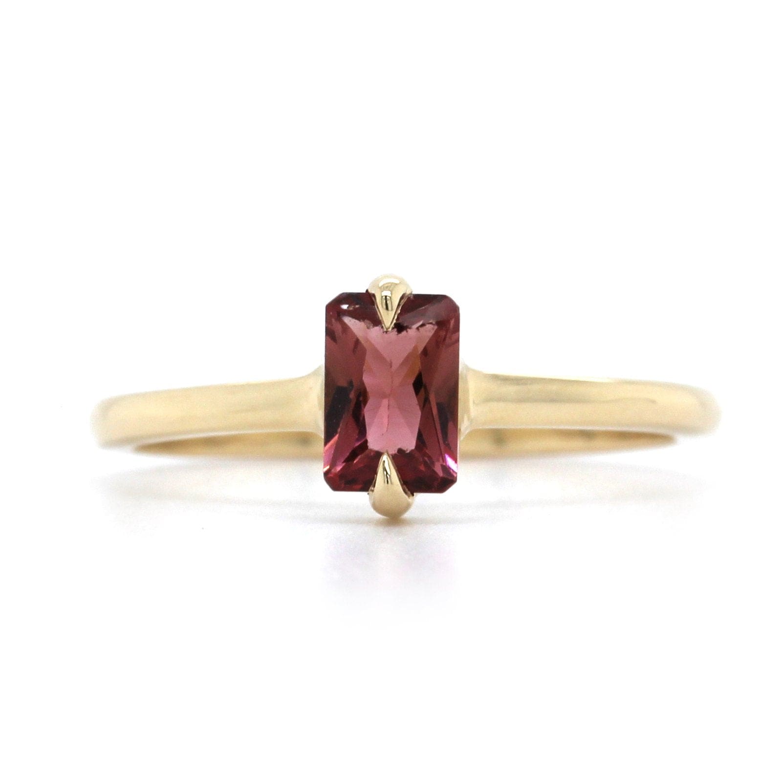14K Yellow Gold Pink Tourmaline Ring