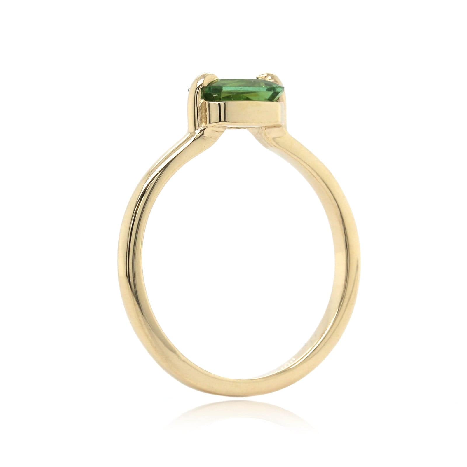 14K Yellow Gold Green Tourmaline Ring