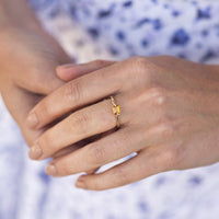 14K Yellow Gold Yellow Tourmaline Ring