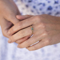 14K Yellow Gold Indicolite Tourmaline Ring