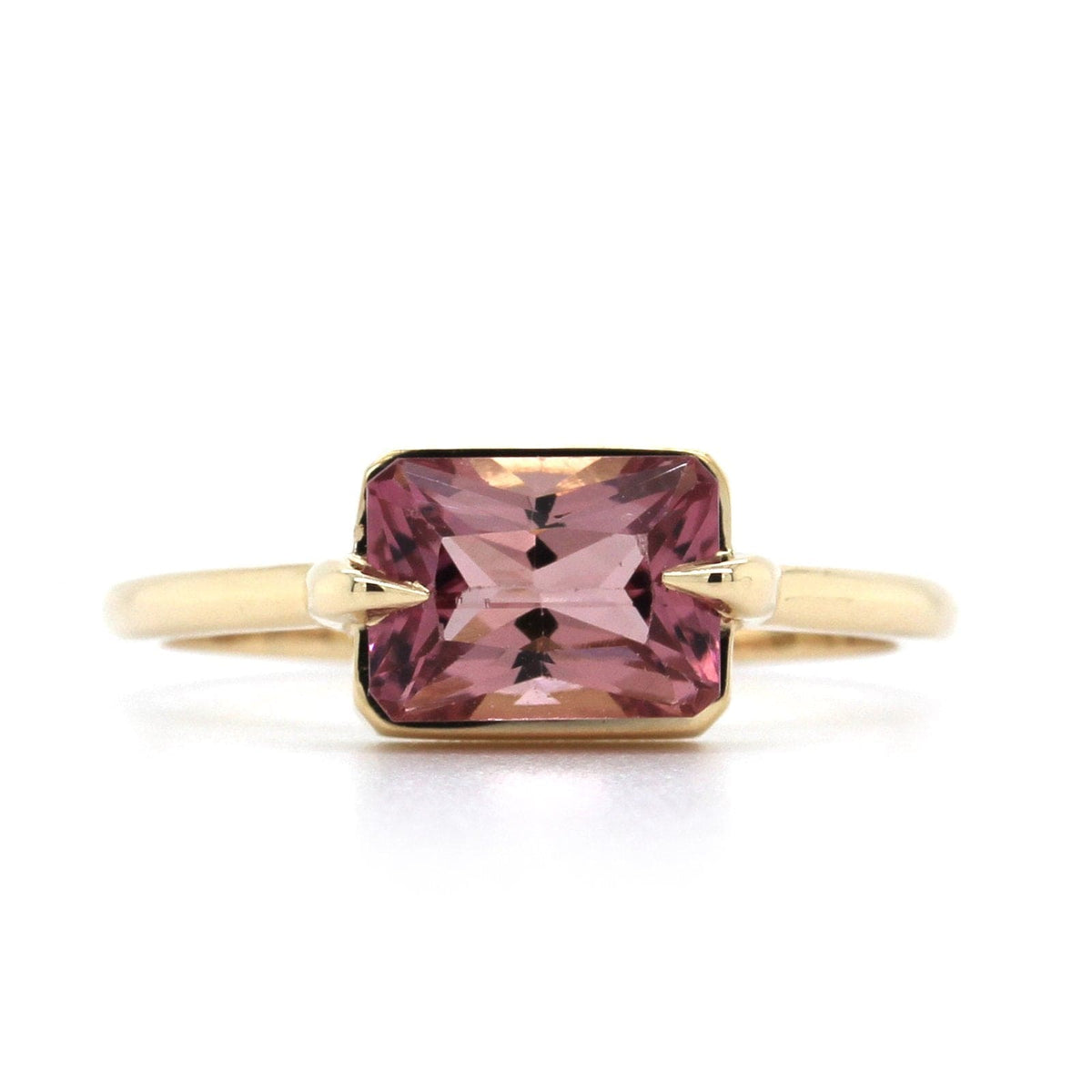 14K Yellow Gold Pink Tourmaline Ring