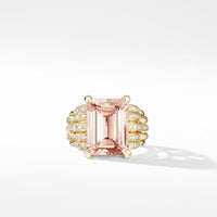 Tides Statement Ring in 18K Yellow Gold with Morganite and Diamonds