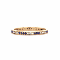 14K Rose Gold Lapis and Diamond Ring