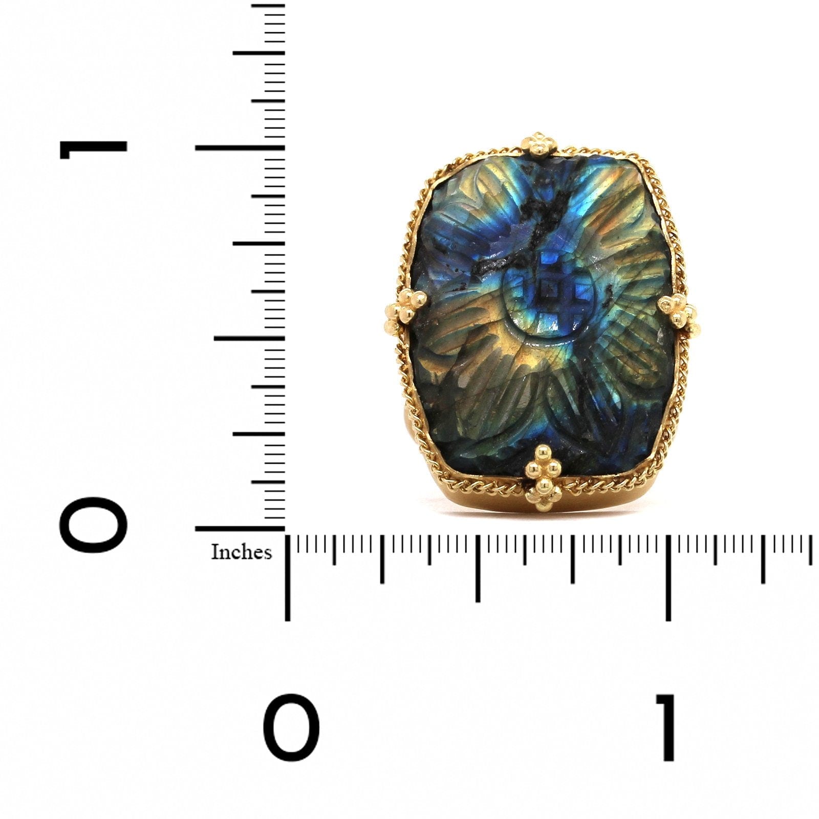 Amali 18K Yellow Gold Labradorite Ring