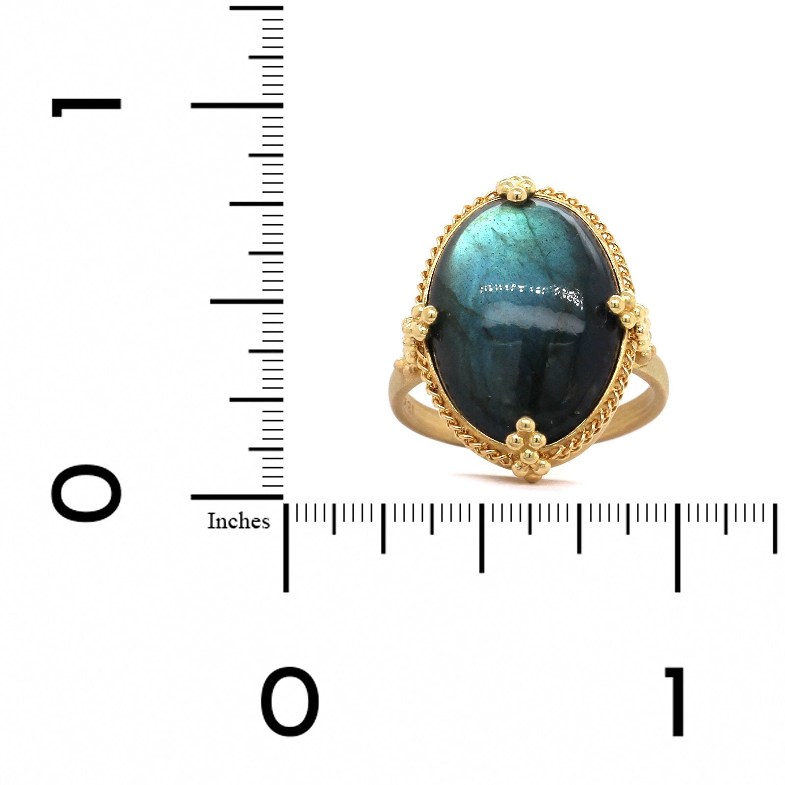 Amali 18K Yellow Gold Oval Labradorite Ring