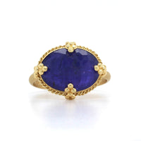 18K Yellow Gold Oval Tanzanite Ring